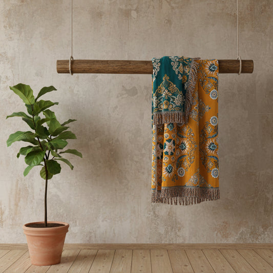Bohemian Flowers Throw