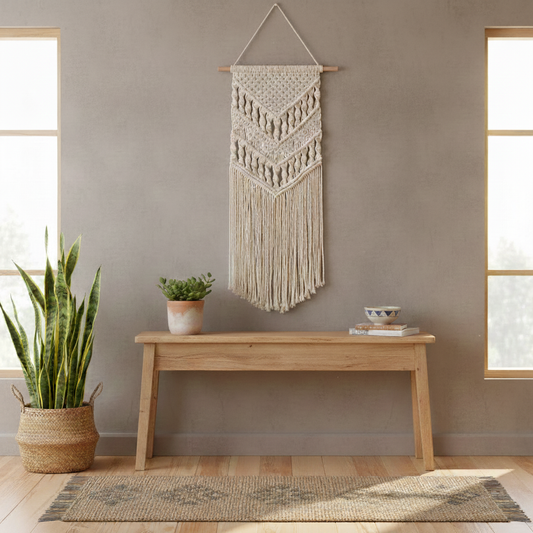 Bohemian Fringe Macramé Wall Décor | Woven Wall Hanging | Natural Home Styling