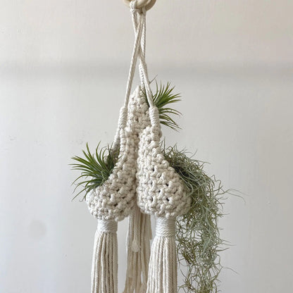 Bohemian Planter Décor | Hanging Woven Pot Cover | Natural Home Styling