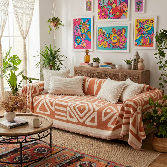 Corduroy & Pom Pom Cushion Cover