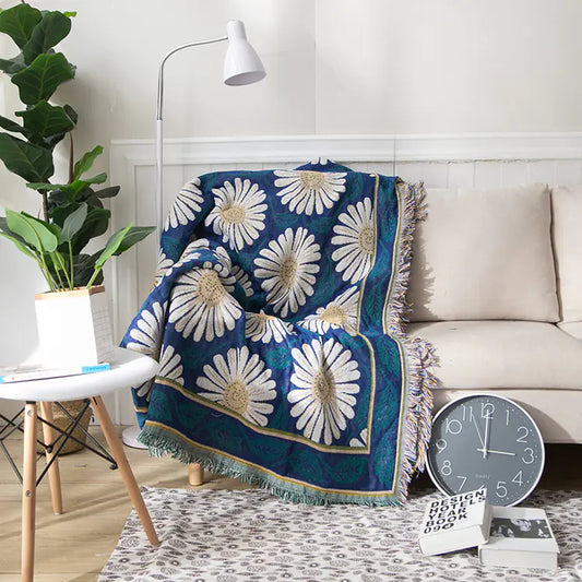 European Style White Daisy Dustproof Sofa Cover