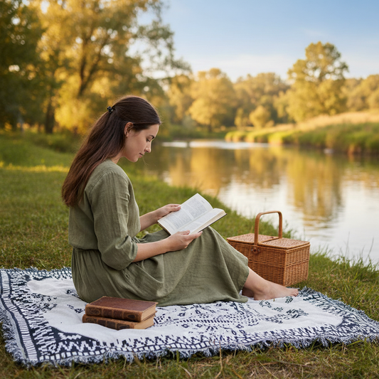 Boho Beach Cotton Thread Blanket